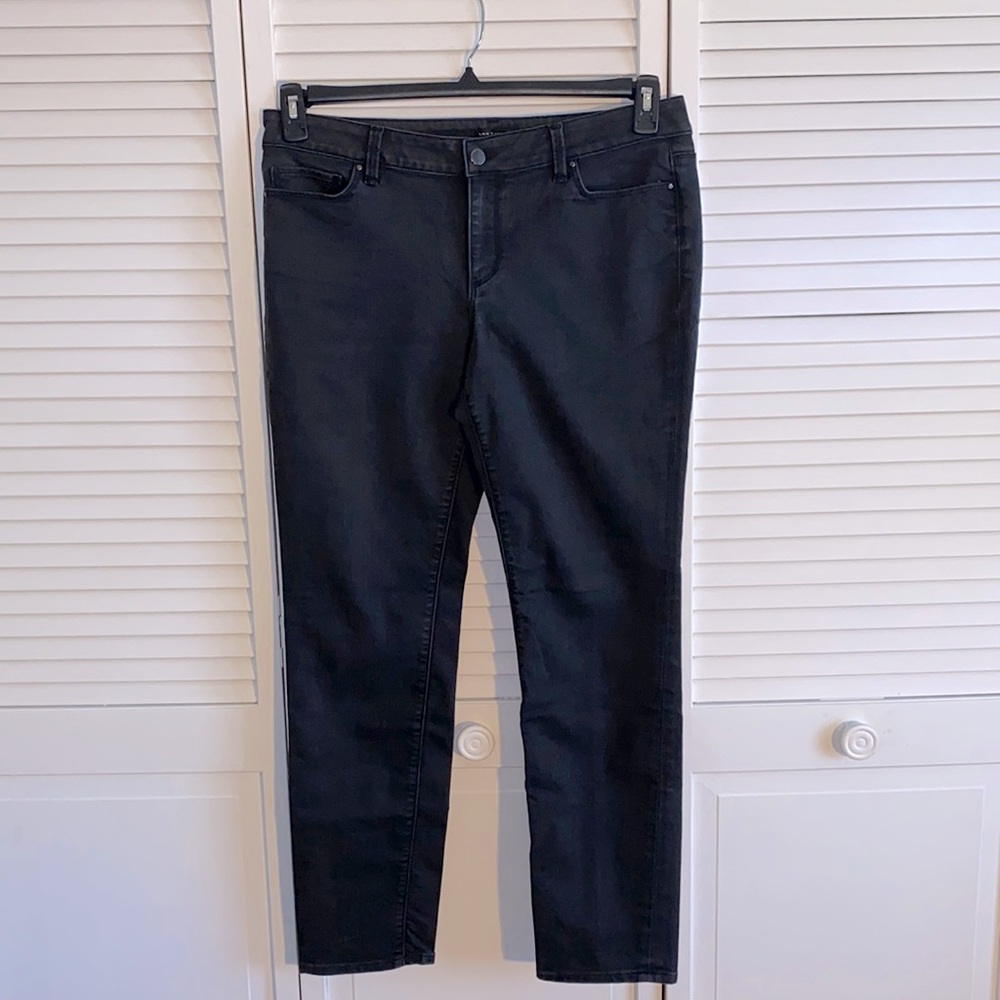 Ann Taylor modern fit black washed jeans size 12 like new.